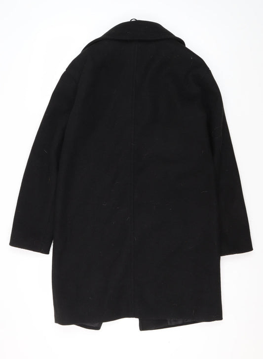 Womens UK Size 8 Marks and Spencer Black Overcoat