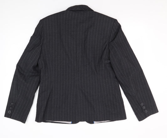 Autonomy Women's Black Pinstripe Blazer Size 14