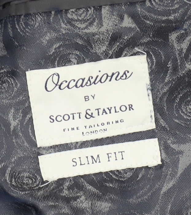 Mens UK Size 38 Scott & Taylor Regular Grey Suit Jacket