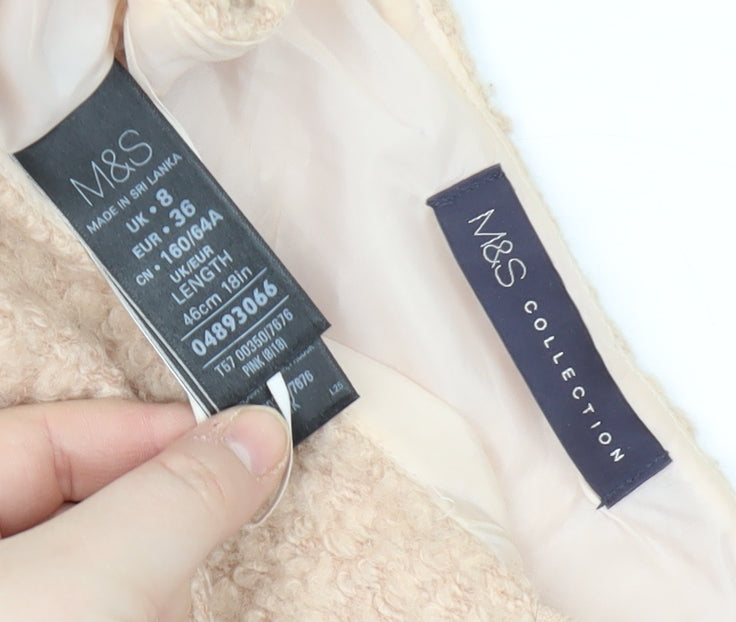 Marks and Spencer Women Beige Pencil Skirt Size 8