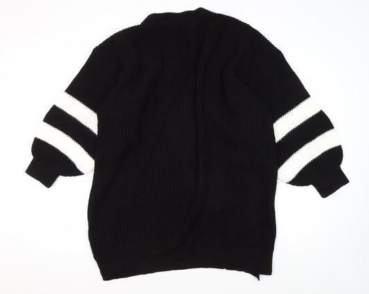 Womens UK Size 8 LTS Black Cardigan Jumper