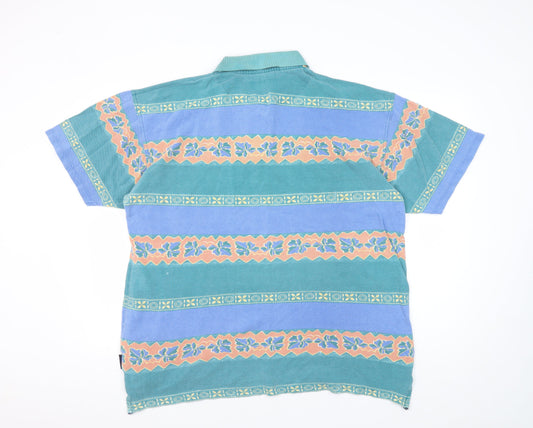 Cotton Traders Men's Multicoloured Floral Polo L
