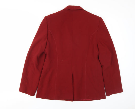 Jacques Vert Women's Red Blazer, Size 12, Formal Workwear