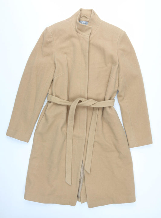 Womens UK Size 14 AMARANTO Beige Overcoat