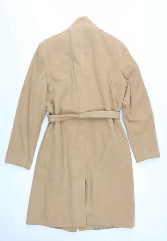 Womens UK Size 14 AMARANTO Beige Overcoat
