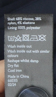 Womens UK Size 12 John Lewis & Partners Regular Fit Dress Pants Black Trousers