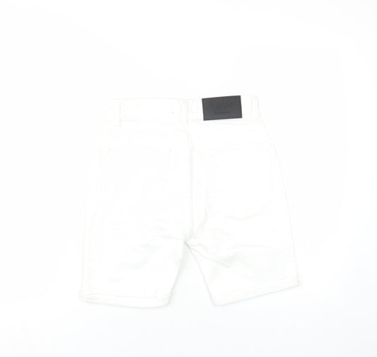boohooMAN Men's White Shorts XS