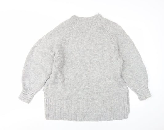 Marks and Spencer Women's Grey V-Neck Pullover Jumper Size 12