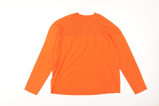 Womens UK Size M Marks and Spencer Orange Pullover Jumper