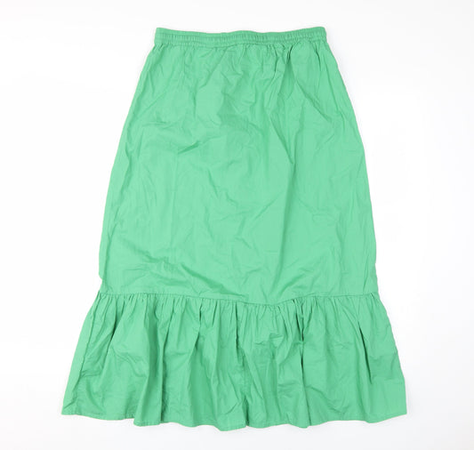 Marks and Spencer Women's Green Midi Peasant Skirt