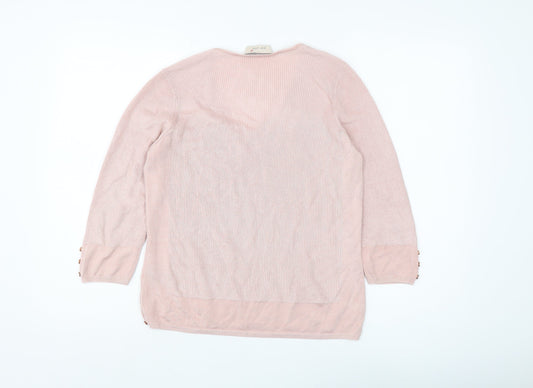 Womens UK Size 12 Marks and Spencer Pink Pullover Jumper