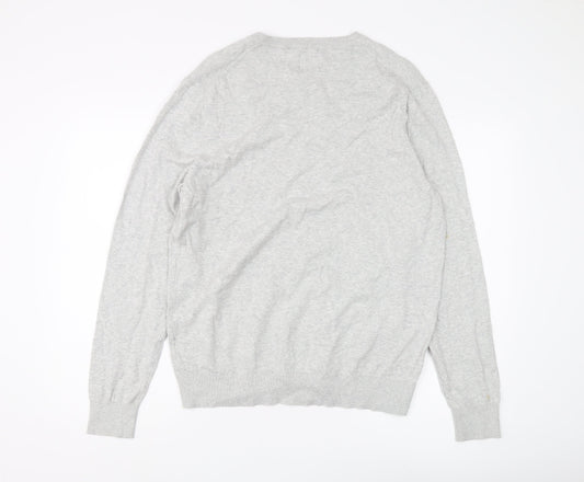 Burton Menswear Men's Grey V-Neck Pullover Jumper - L