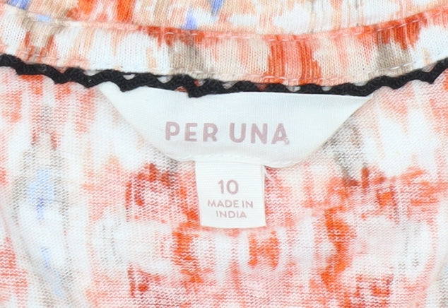 Womens UK Size 10 Marks and Spencer Multicoloured Jersey T-Shirt