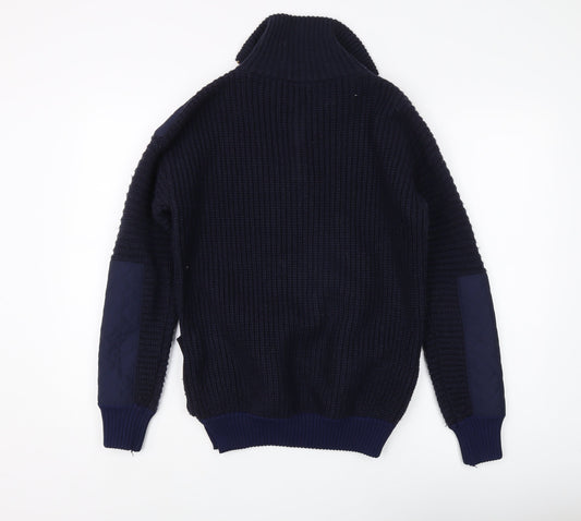 Topshop Unisex Blue XS Full Zip Jumper