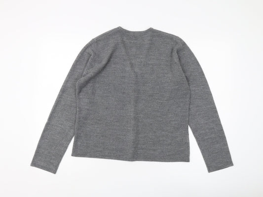 Womens UK Size L Joie de Vivre Grey Cardigan Jumper