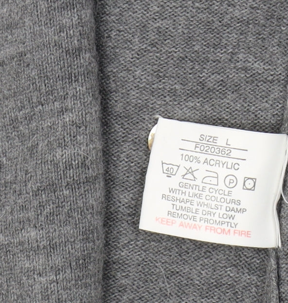 Womens UK Size L Joie de Vivre Grey Cardigan Jumper