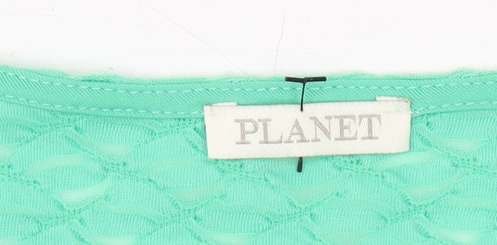 Womens UK Size S Planet Green T-Shirt