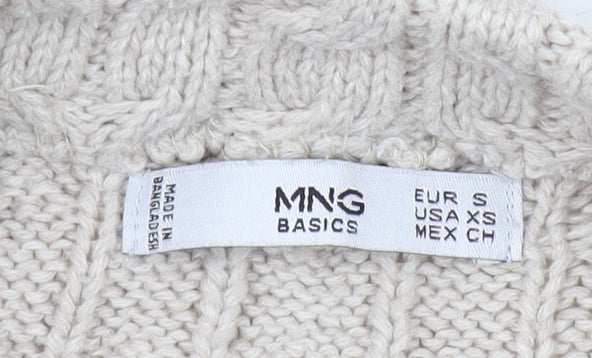 Womens UK Size 10 MNG Basics Beige Pullover Jumper