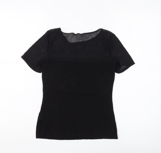 Womens UK Size 10 H&M Black Basic T-Shirt