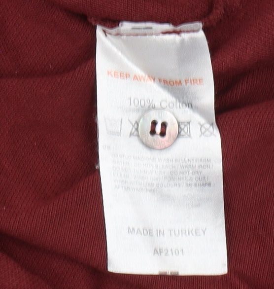 Admirably British Men's Red Cotton Polo Shirt M