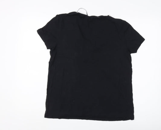 Womens UK Size L Esprit Black Basic T-Shirt