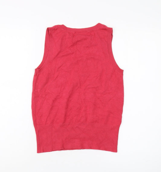 Womens UK Size 12 Wallis Red Basic Tank
