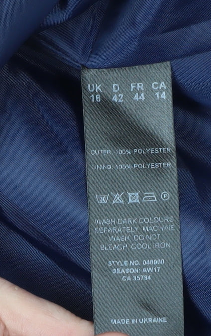 Precis Women's Blue Petite Blazer UK 16 Cropped Shawl