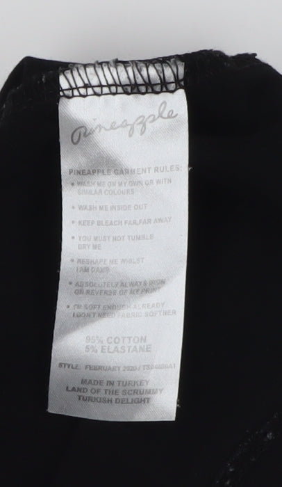 Pineapple Women's Black Cropped Tank Top - Small