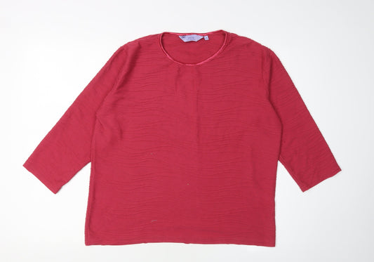 Womens UK Size M Honor Millburn Red Basic T-Shirt