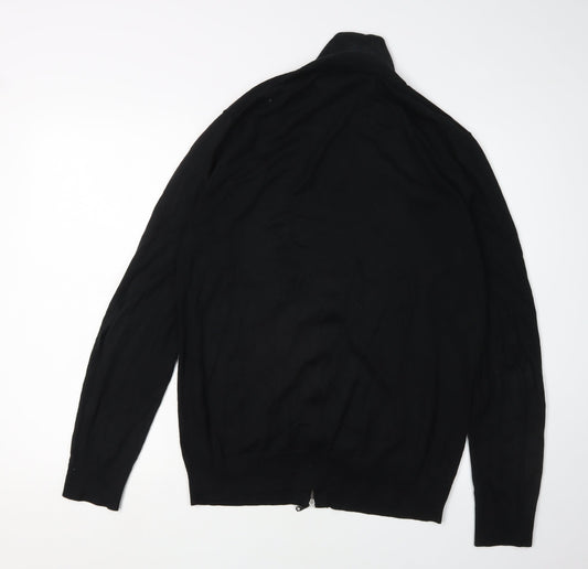 Banana Republic Men's Black Full Zip Jumper M Tall