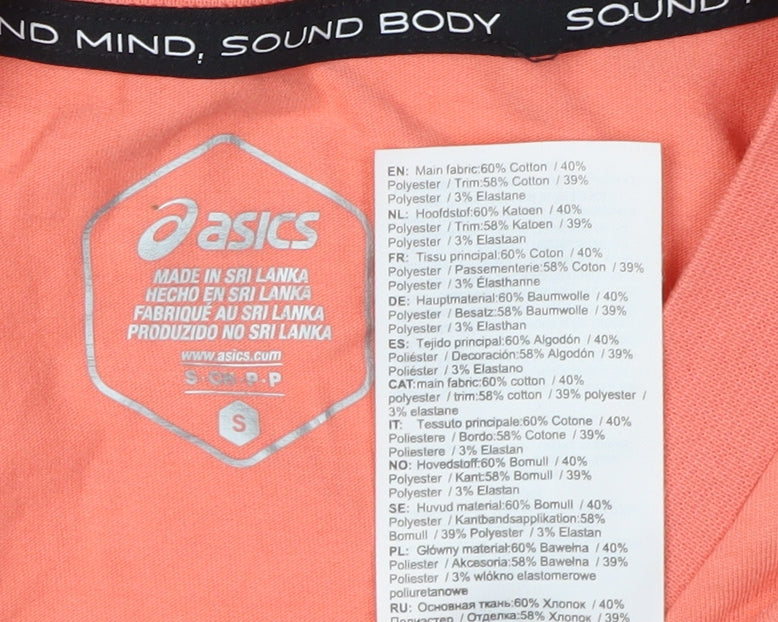Asics Women's Orange Relaxed Fit T-Shirt S