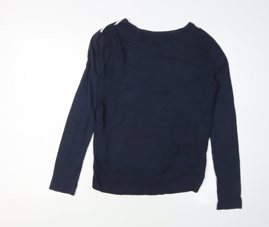 Jack Wills Women's Blue Striped Long Sleeve T-Shirt