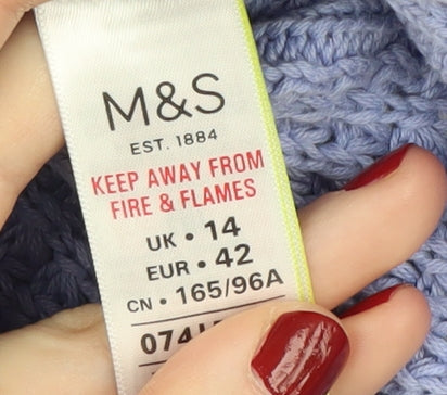 Womens UK Size 14 Marks and Spencer Purple Jumper Jumper