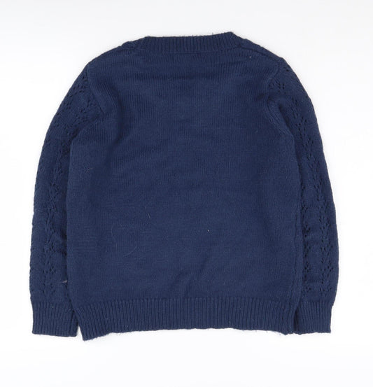 Womens UK Size 10 Bonmarché Blue Pullover Jumper
