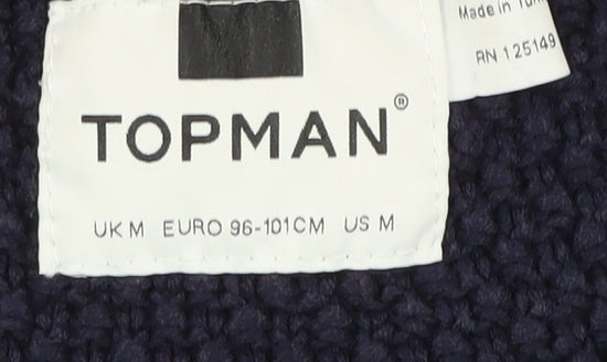 Topman Men’s Blue Chunky Knit Pullover Jumper M