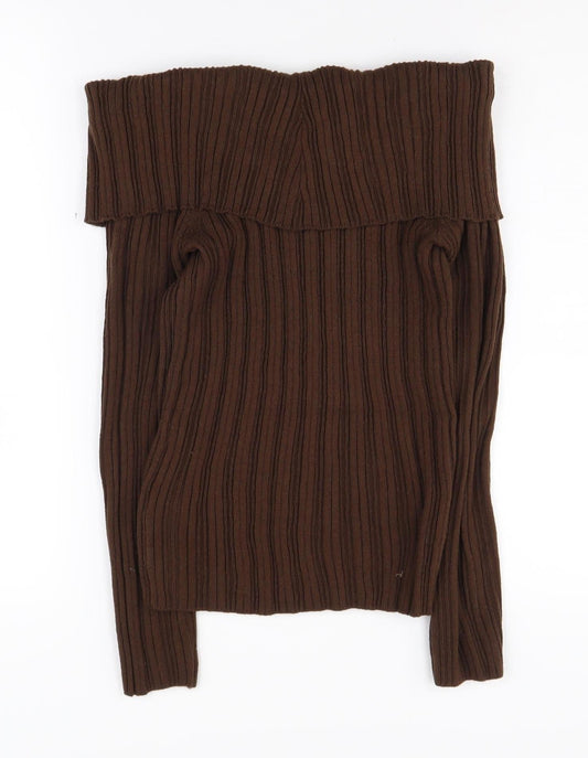 ASOS DESIGN Women's Brown Knit Jumper Size 14