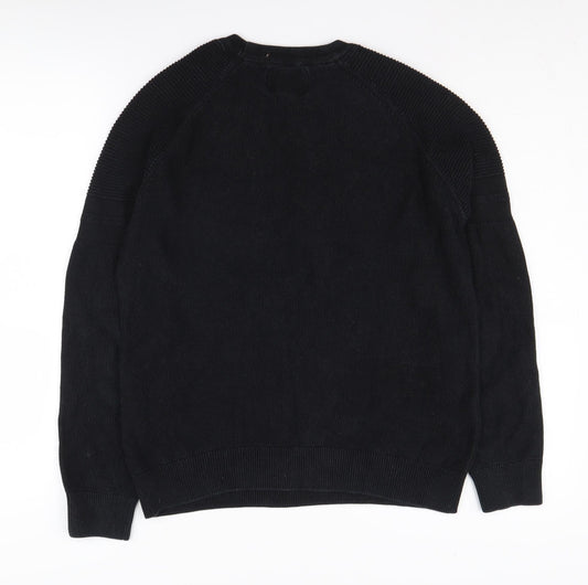 Next Men's Black Pullover Jumper, M, Logo