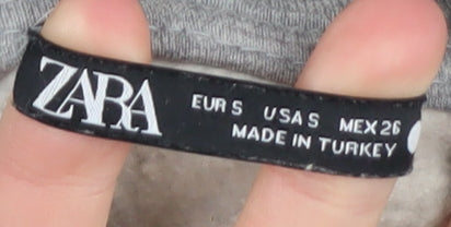 Zara Men’s Grey Pullover Hoodie Size S