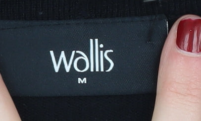 Womens UK Size M Wallis Black Cardigan Jumper