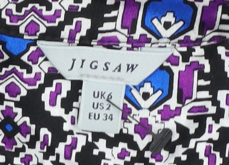 Womens UK Size 6 Jigsaw Multicoloured Tunic Blouse