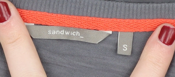 Womens UK Size S Sandwich Grey Basic Tank