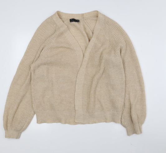 ASOS Design Women's Beige V-Neck Cardigan Size 4
