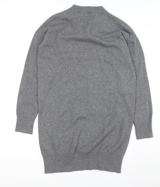 Topshop Women's Grey Jumper Dress UK 8 Viscose Blend
