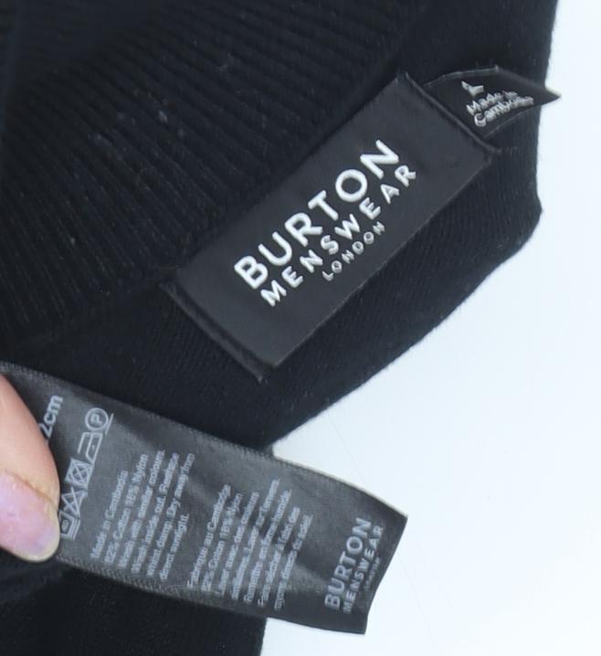 Burton Menswear Men's Black Roll Neck Pullover Jumper L
