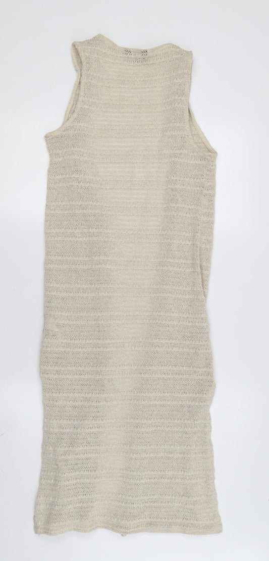 Womens UK Size S New Look Beige Vest Jumper