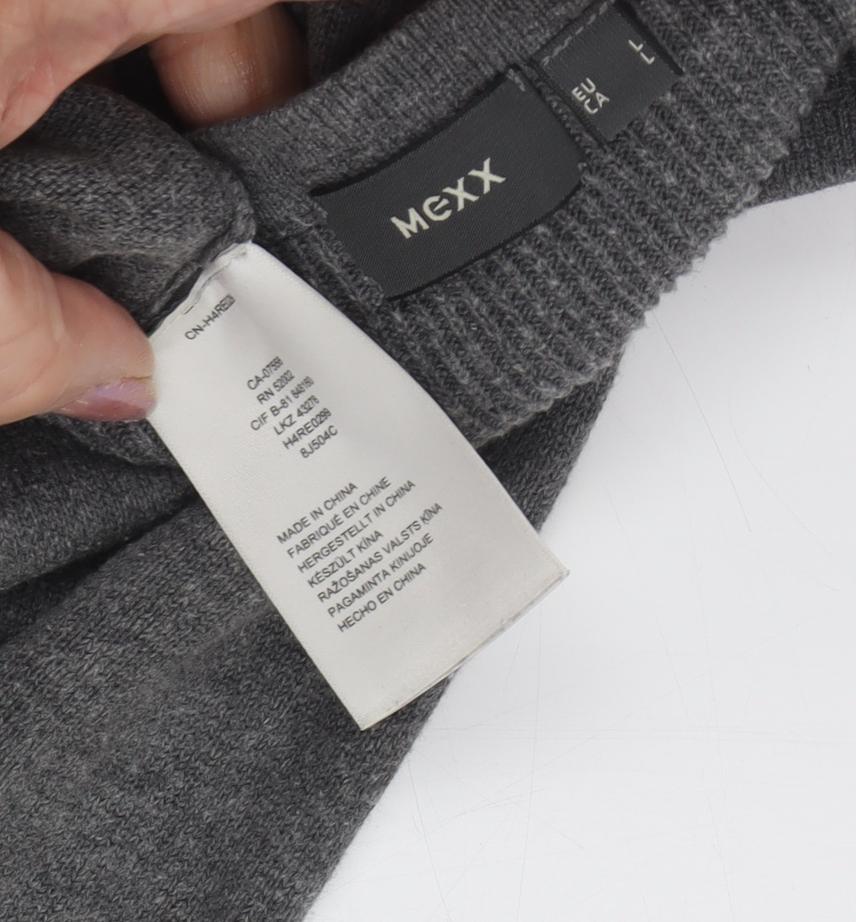 Mexx Men's Grey V-Neck Pullover Jumper Size L