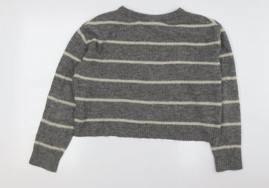 Womens UK Size S Divided Grey Pullover Jumper