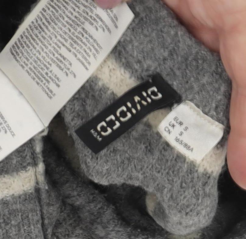 Womens UK Size S Divided Grey Pullover Jumper