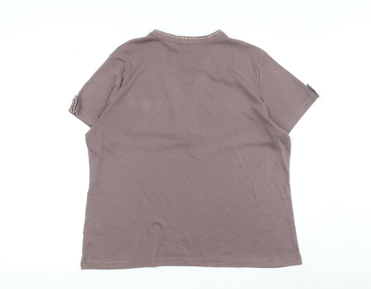 Bm Casual Women's Brown Blouse L Basic Style