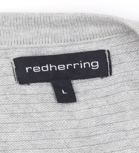 Red Herring Grey Men's Large Pullover Jumper
